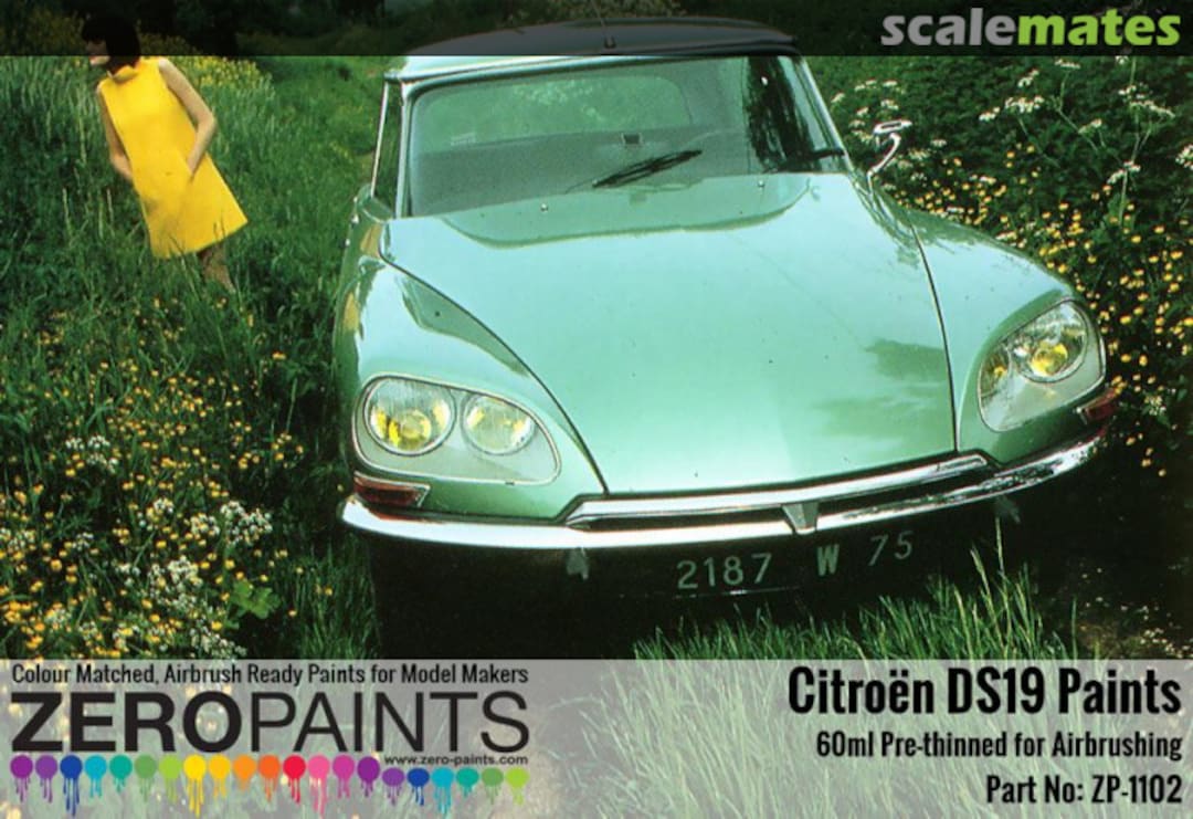 Boxart Citroën DS19 - Vert Olive 510  Zero Paints