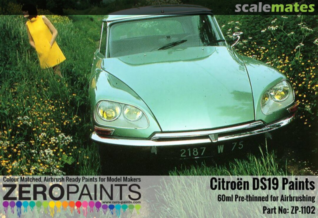 Boxart Citroën DS19 - Bleu d'Orient 616  Zero Paints