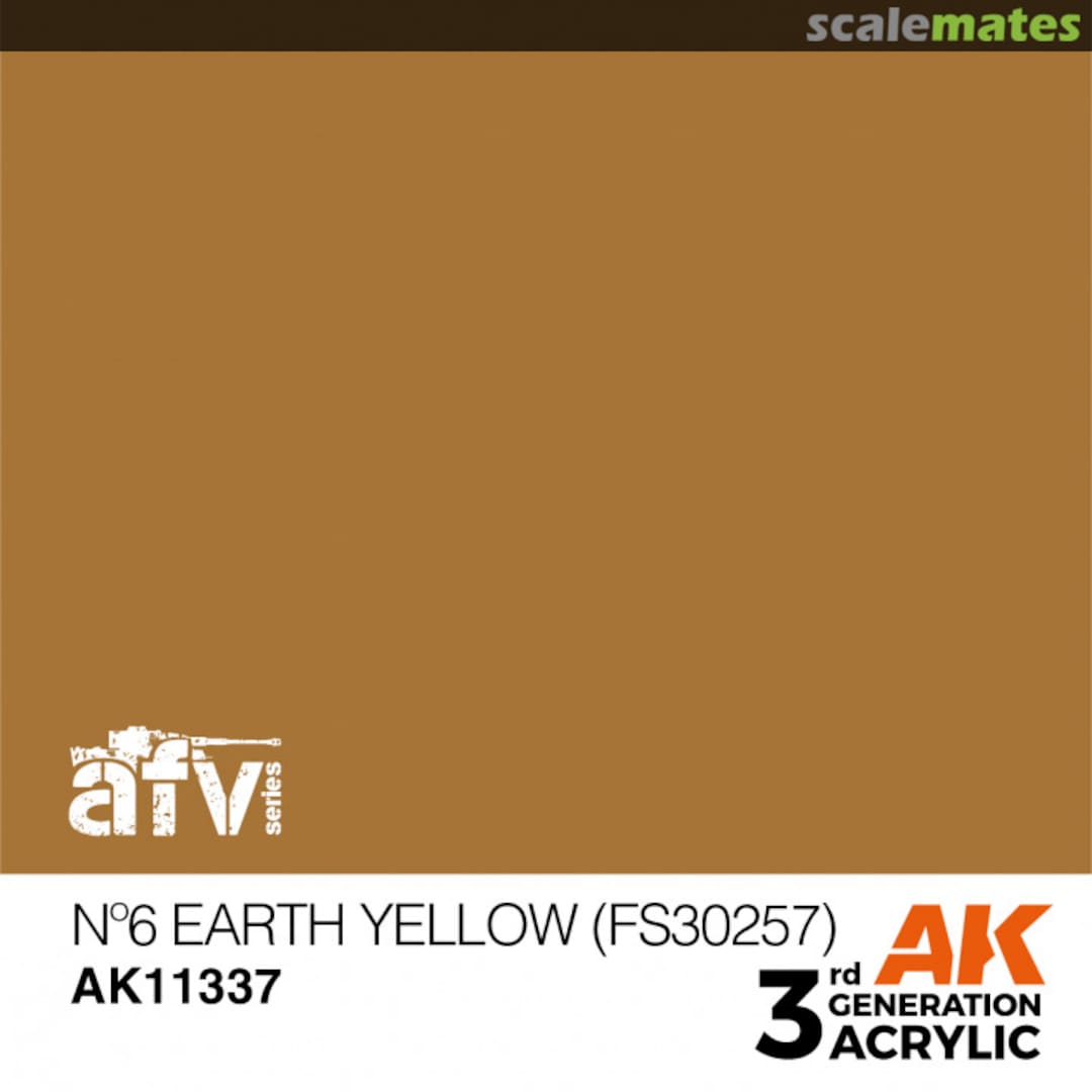 Boxart No 6 Earth Yellow (FS30257)  AK 3rd Generation - AFV