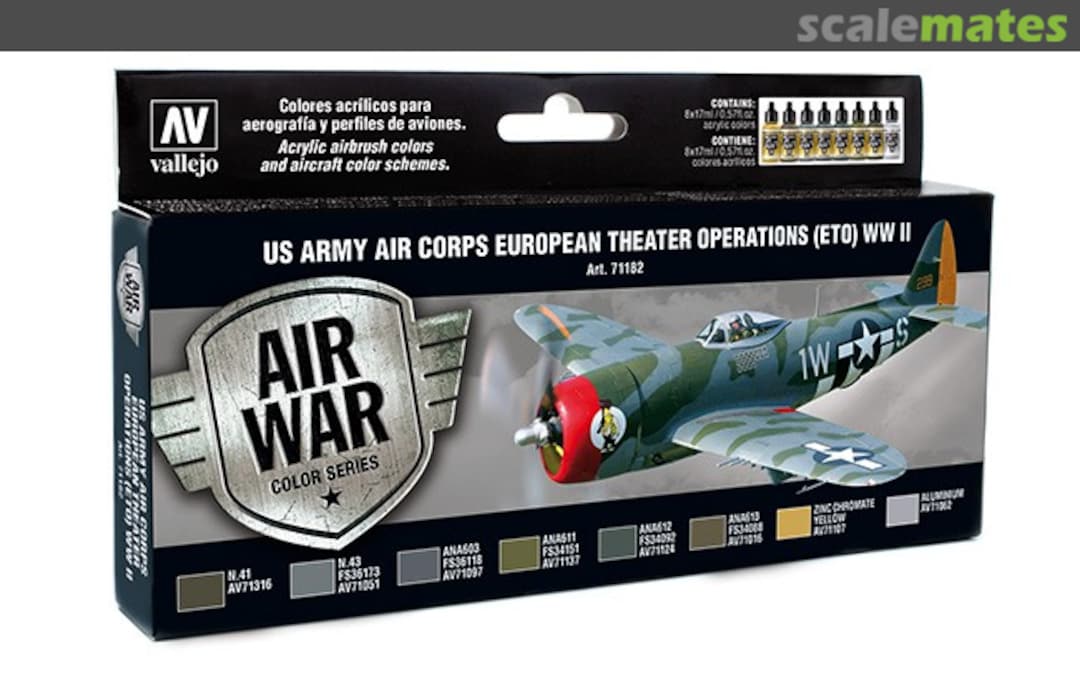 Boxart US Army Air Corps European Theater operations (ETO) WW II 71.182 Vallejo Model Air