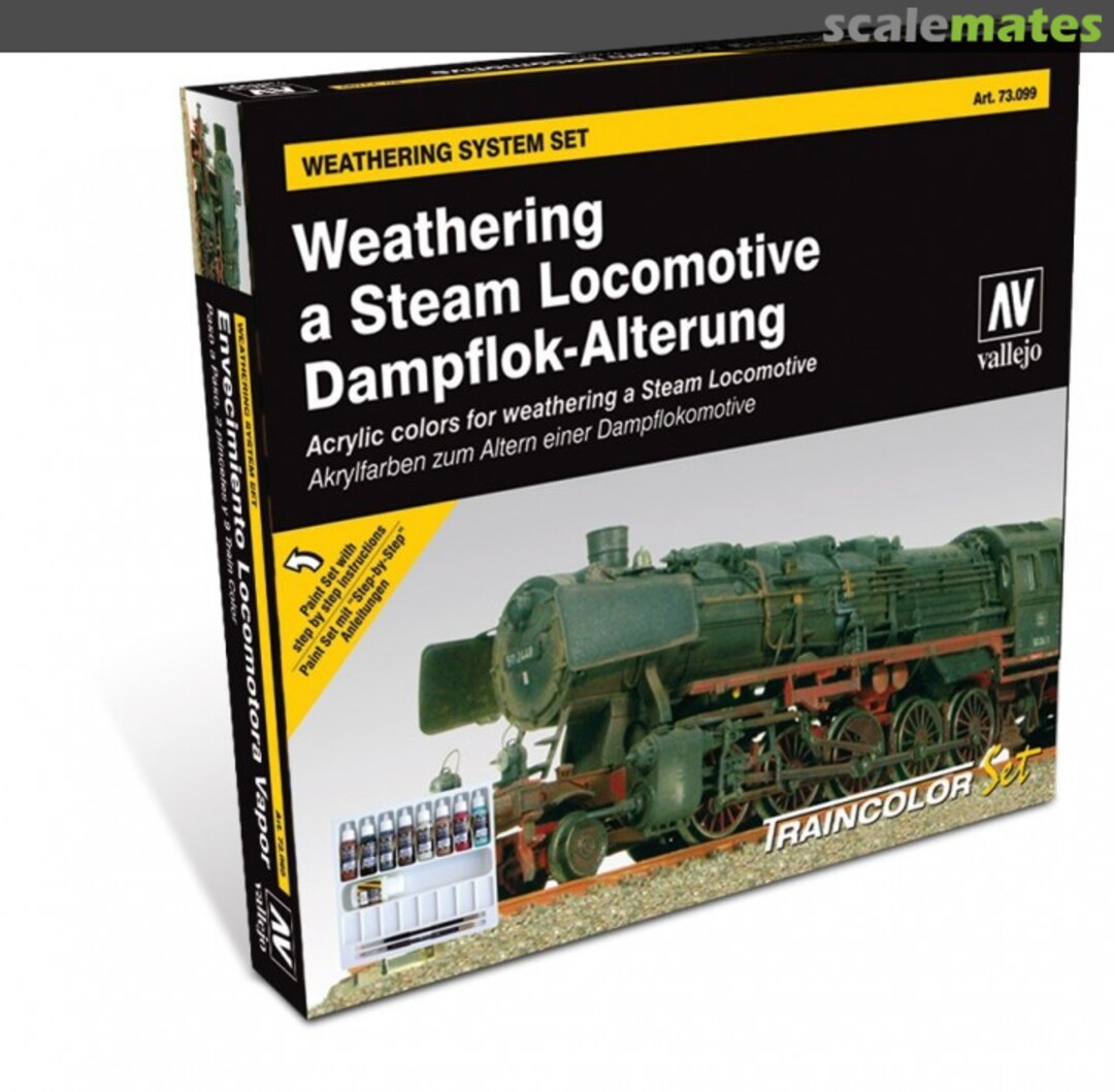 Boxart Weathering a Steam Locomotive 73.099 Vallejo Model Color