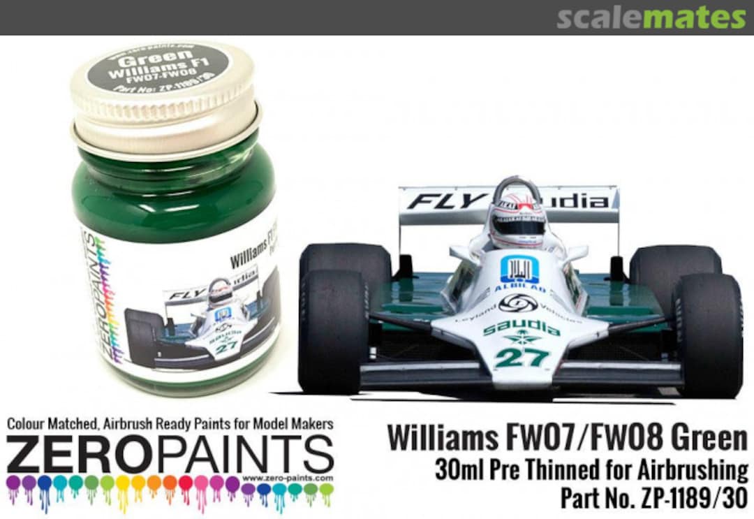 Boxart Williams FW07-FW08 Green ZP-1189/30 Zero Paints