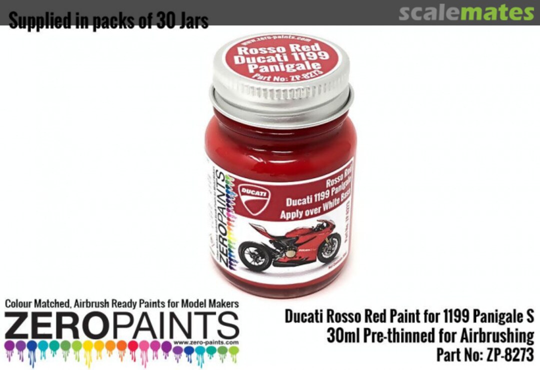 Boxart Ducati Rosso Red Paint for 1199 Panigale S ZP-1273/30 Zero Paints