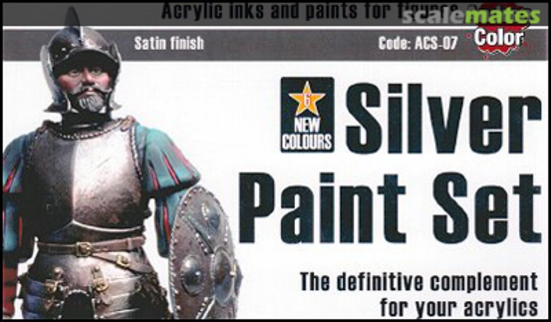 Boxart Silver Paint Set (6x17ml) ACS-007 Andrea Color