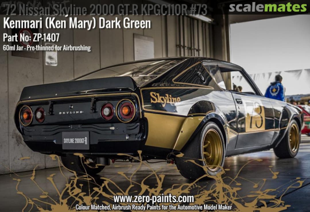 Boxart Dark Green - #73 Nissan Skyline 2000 GT-R KPGC110  Zero Paints