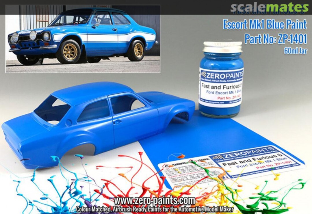 Boxart Fast and Furious 6 Ford Escort Mk 1 Blue  Zero Paints