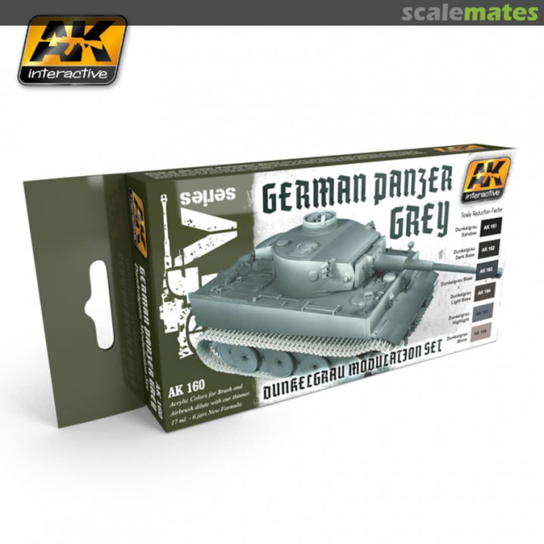Boxart German Panzer Grey Dunkelgrau Modulation set AK 160 AK Interactive