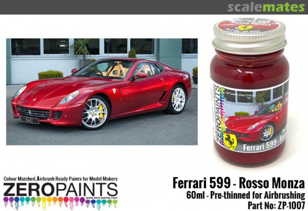 Boxart Ferrari Rosso Monza (Ferrari 599)  Zero Paints zp-1065