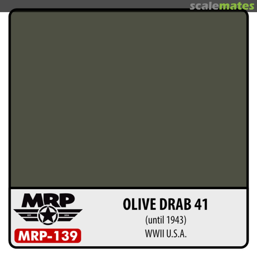 Boxart WWII US - Olive Drab 41 (until 1943)  MR.Paint
