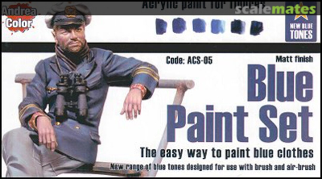 Boxart Blue Paint Set (6x17ml) ACS-005 Andrea Color