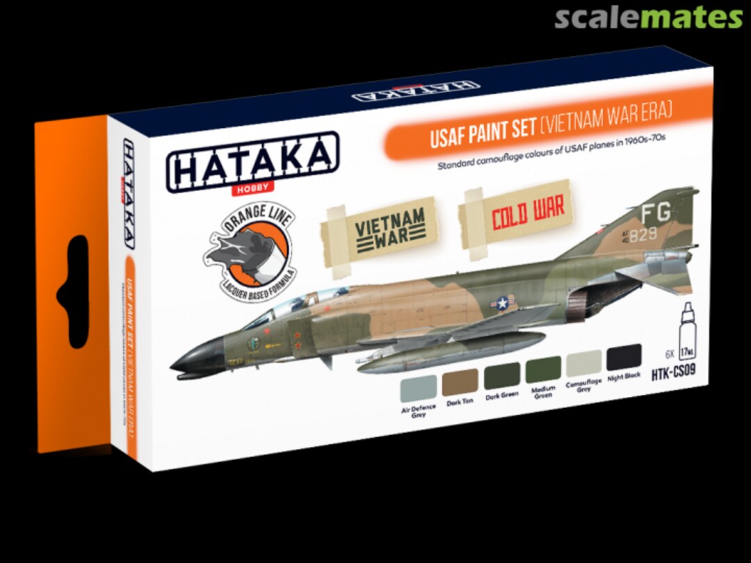 Boxart USAF Paint set (Vietnam war era) HTK-CS09 Hataka Hobby Orange Line