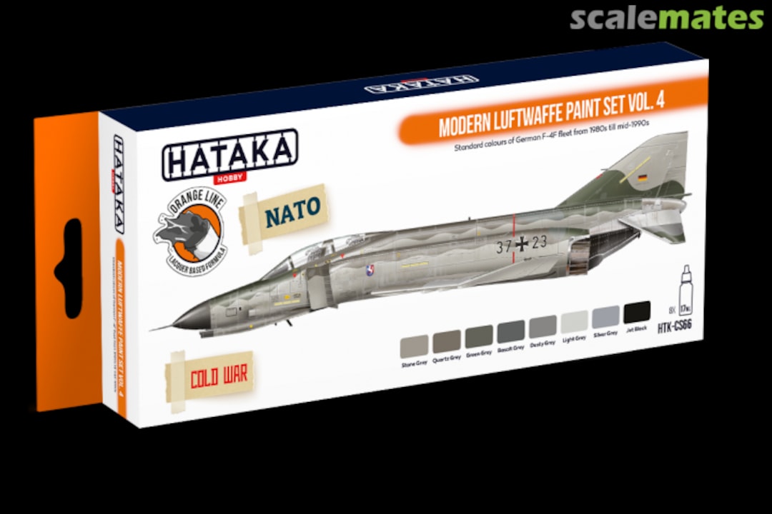 Boxart Modern Luftwaffe paint set vol.4 HTK-CS66 Hataka Hobby Orange Line