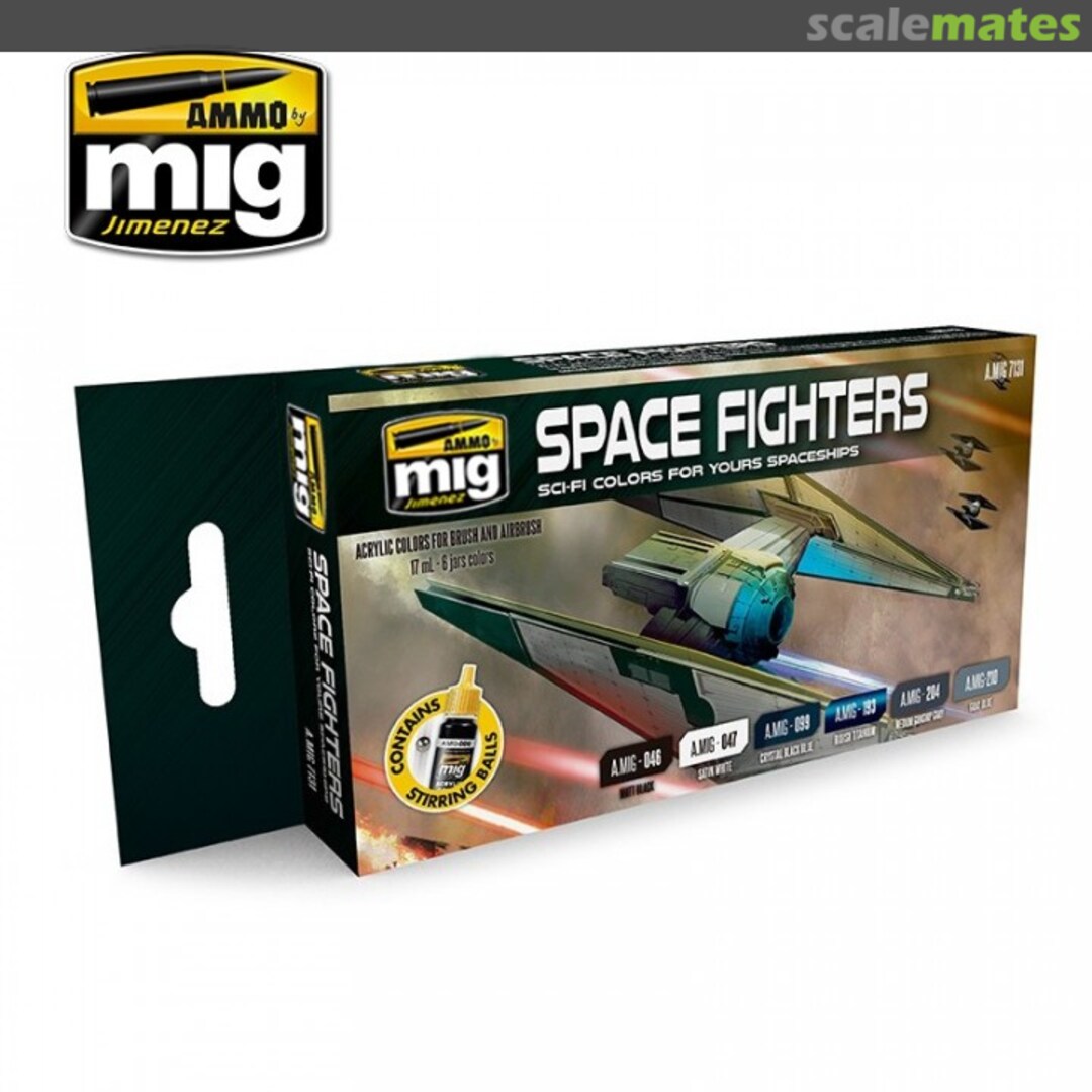 Boxart Space Fighters & Sci-Fi Colors  Ammo by Mig Jimenez