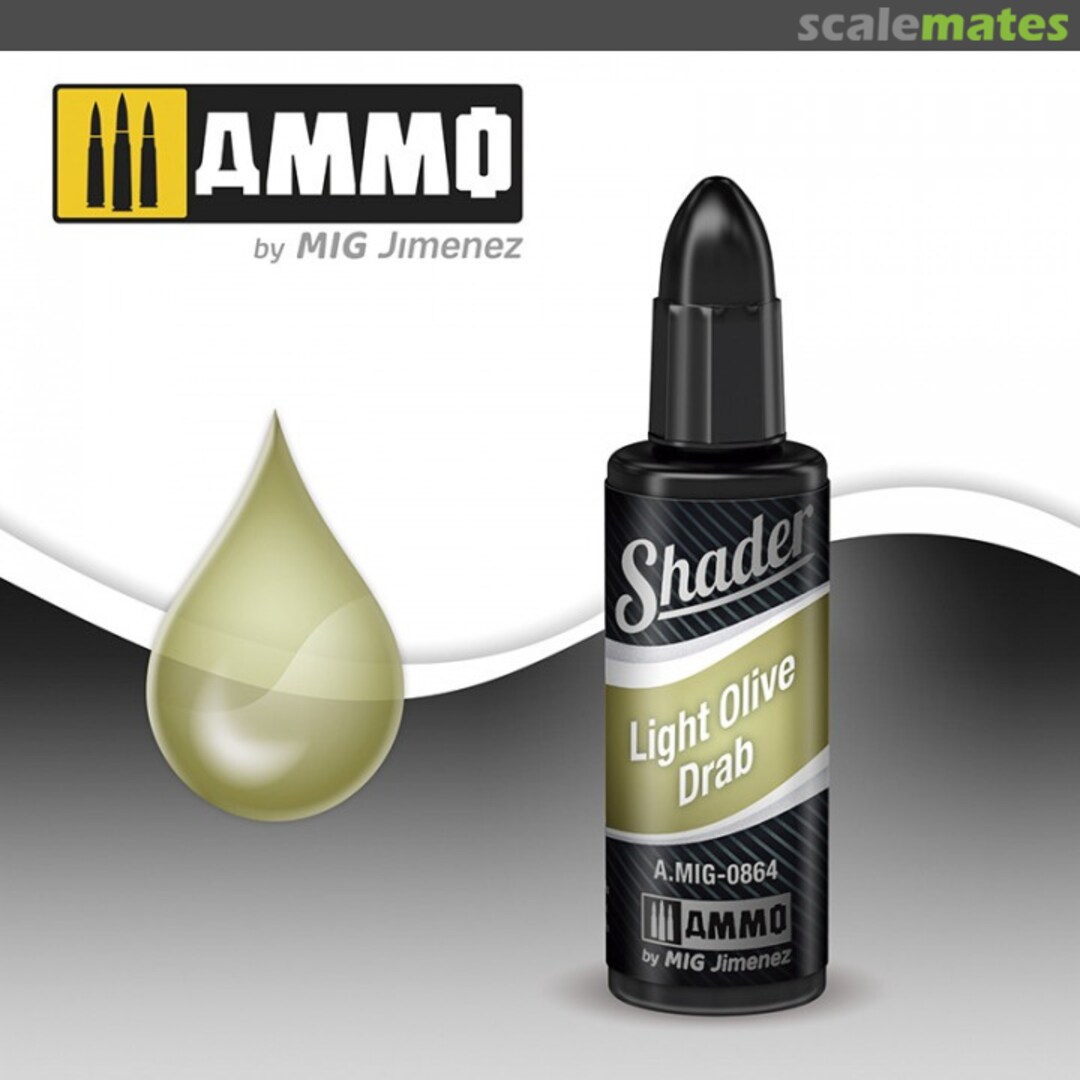Boxart Light Olive Drab Shader A.MIG-0864 Ammo by Mig Jimenez