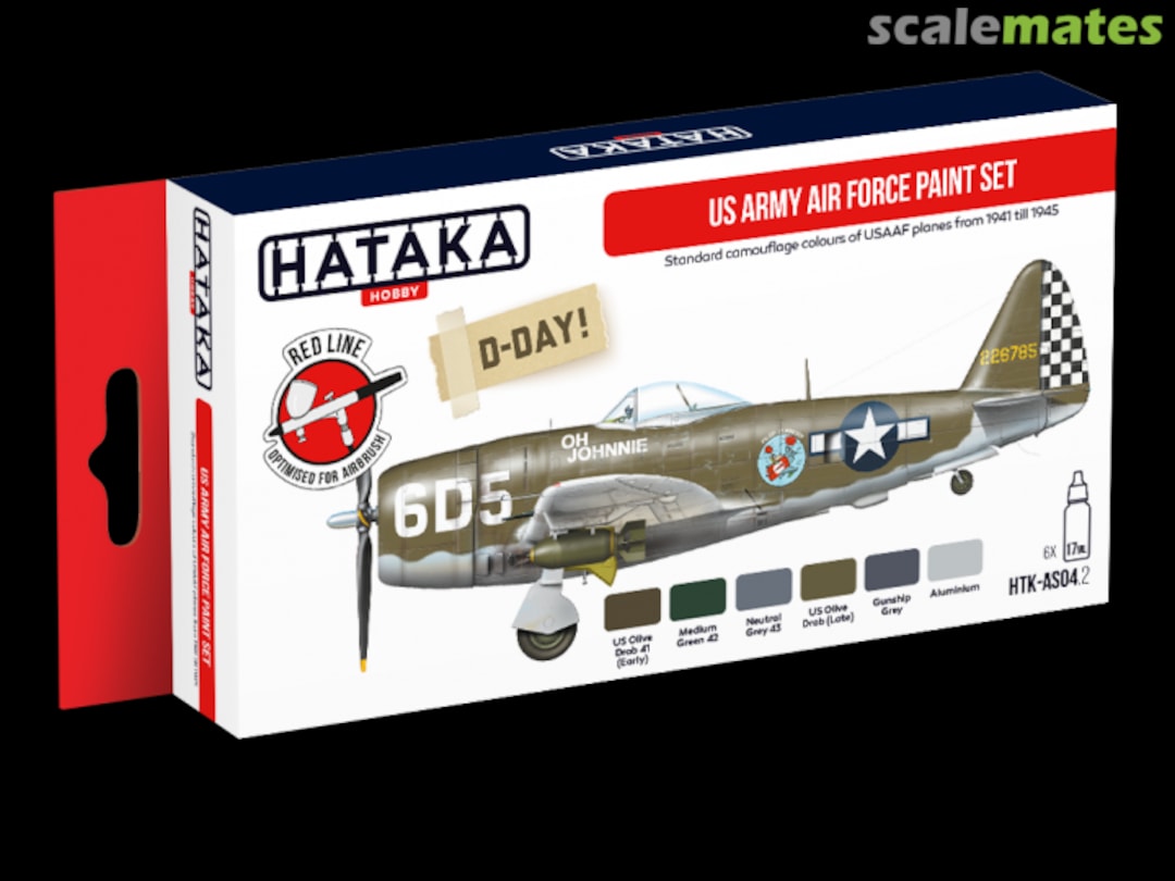 Boxart US Army Air Force paint set HTK-AS04.2 Hataka Hobby Red Line