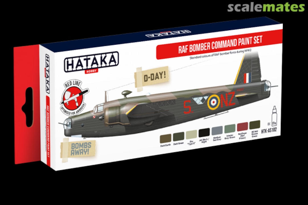 Boxart RAF Bomber Command paint set HTK-AS102 Hataka Hobby Red Line