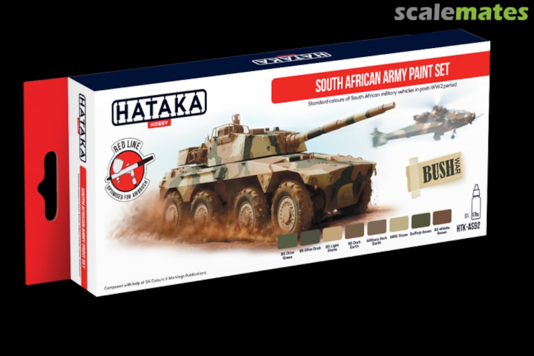Boxart South African Army paint set HTK-AS92 Hataka Hobby Red Line