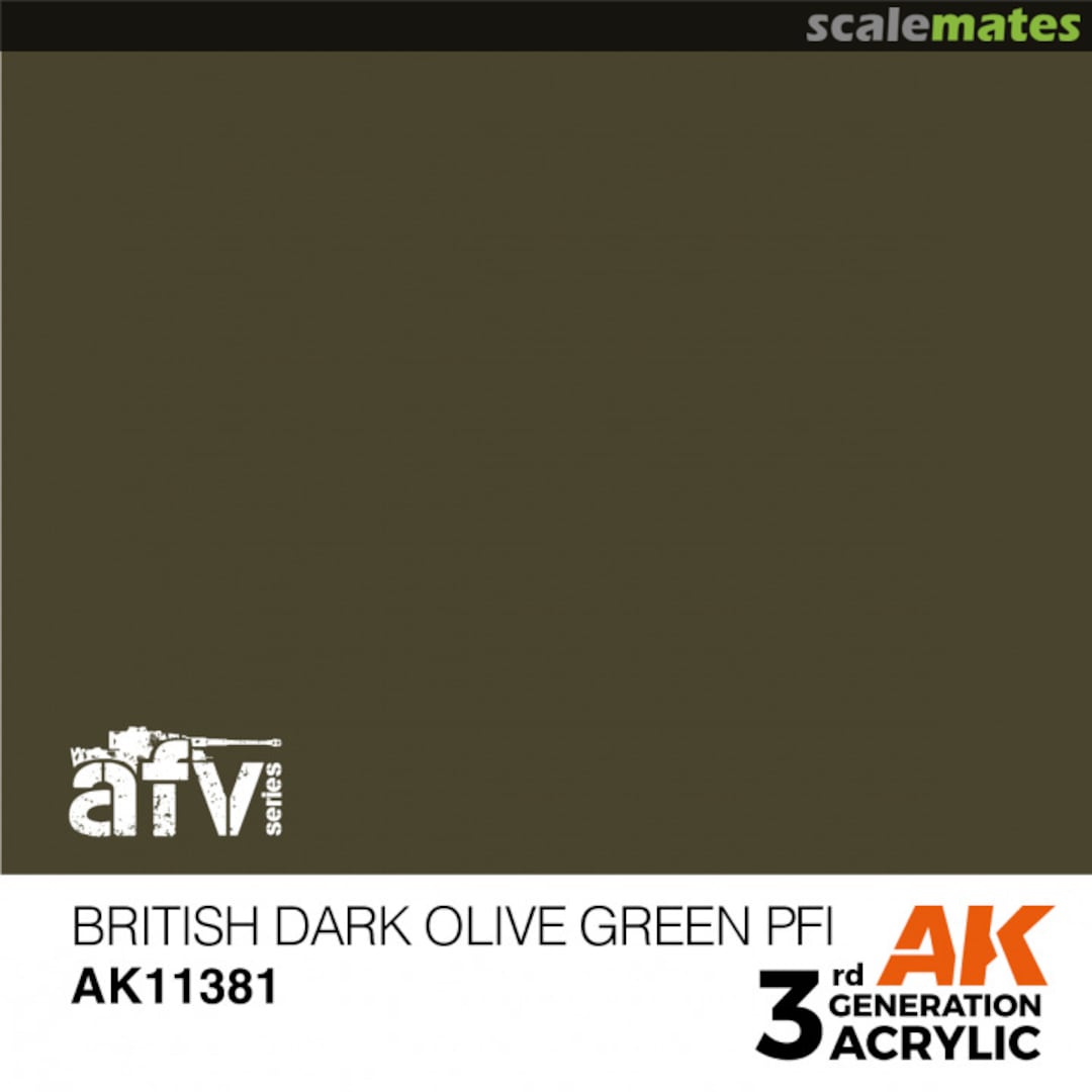Boxart British Dark Olive Green PFI  AK 3rd Generation - AFV