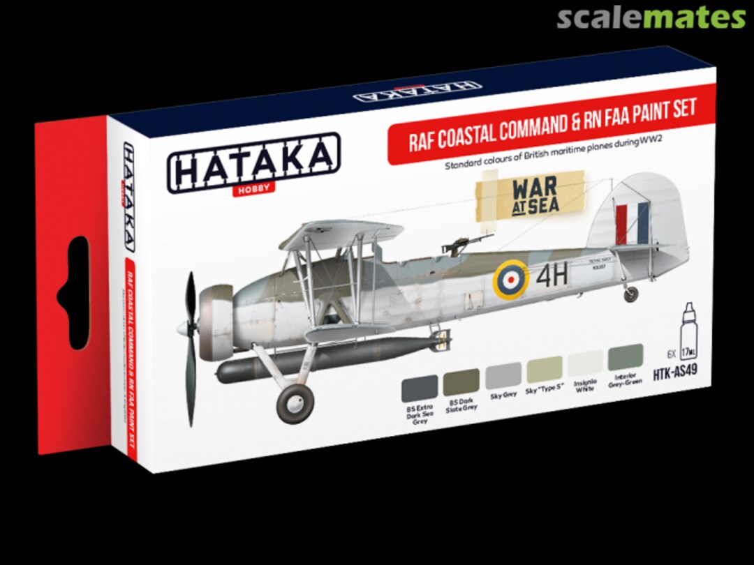 Boxart RAF Coastal Command & RN FAA Paint Set HTK-AS49 Hataka Hobby Red Line