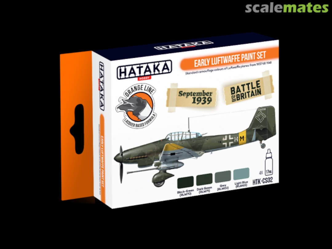 Boxart Early Luftwaffe Paint Set HTK-CS02 Hataka Hobby Orange Line