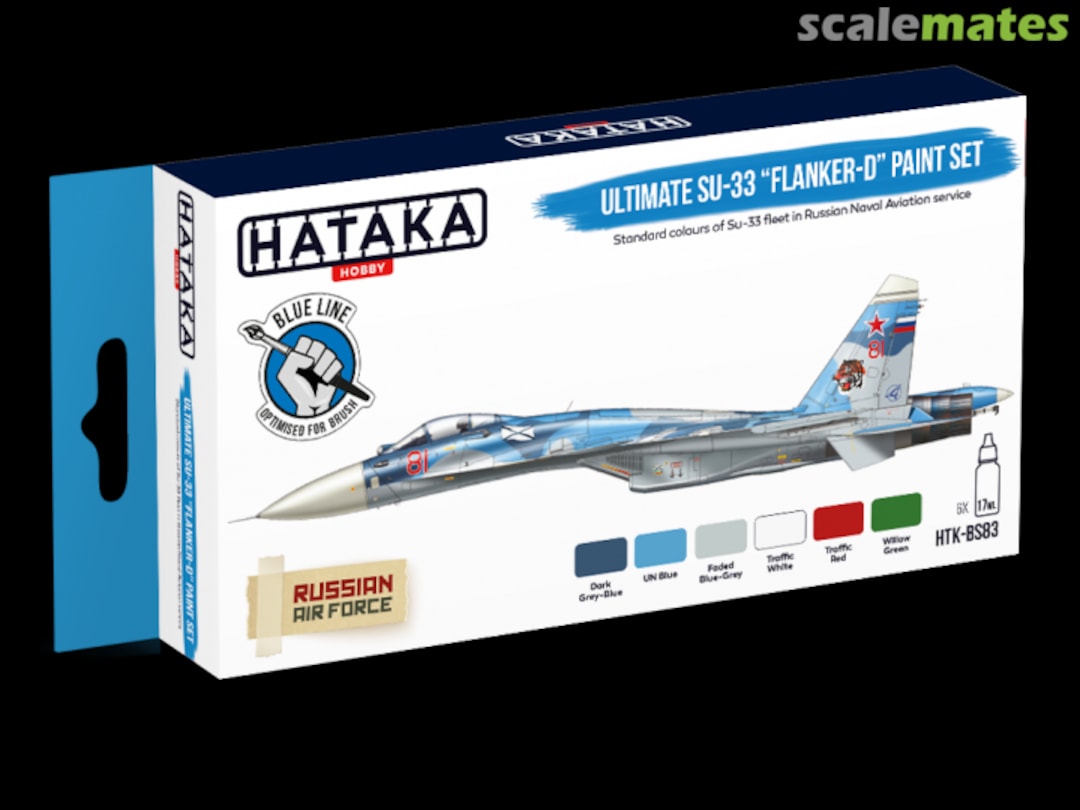 Boxart Ultimate Su-33 „Flanker-D” paint set HTK-BS86 Hataka Hobby Blue Line