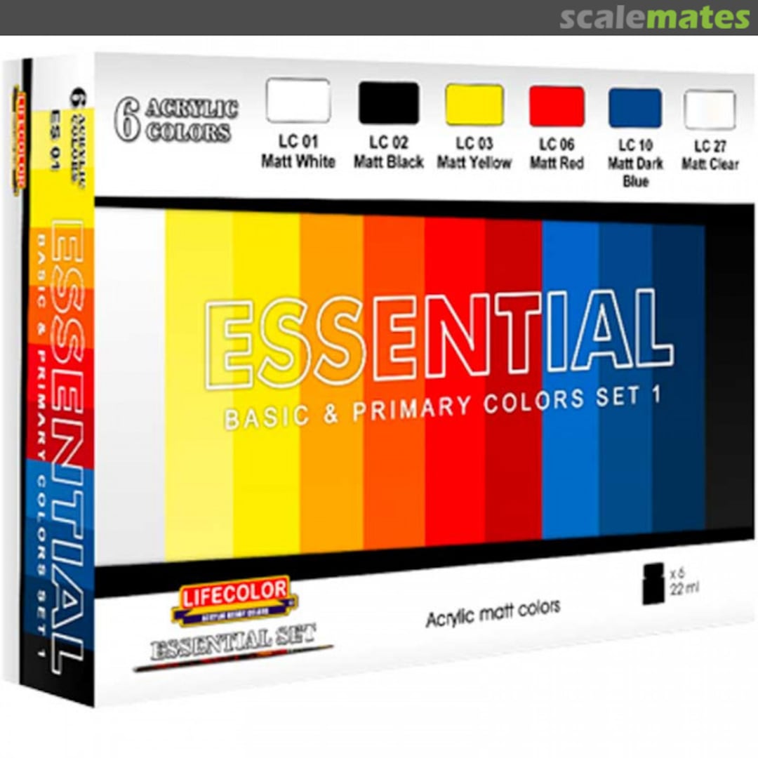 Boxart Essential Basic & Primary Colours Set 1  Lifecolor
