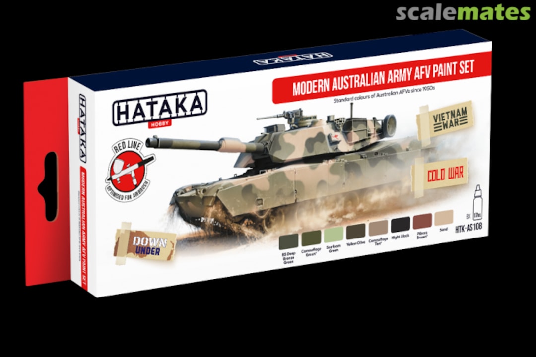 Boxart Modern Australian Army AFV paint set HTK-AS108 Hataka Hobby Red Line