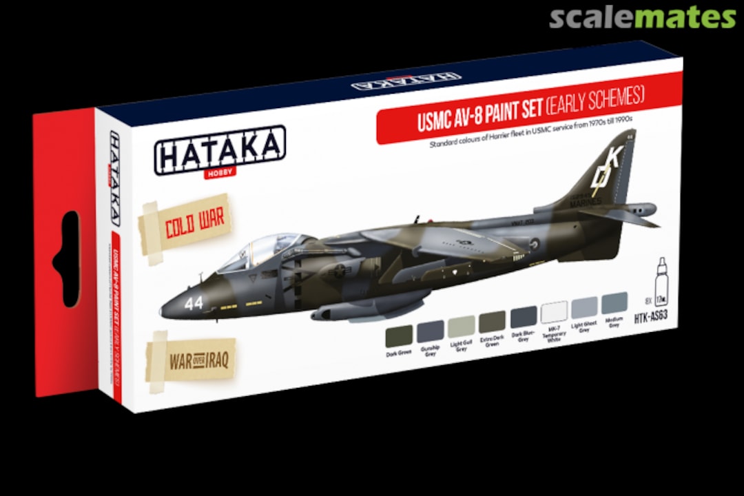 Boxart USMC AV-8 paint set (early schemes) HTK-AS63 Hataka Hobby Red Line