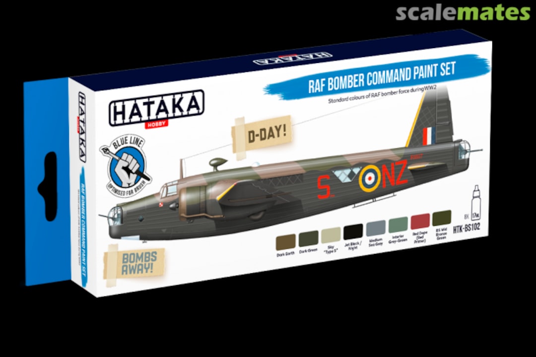 Boxart RAF Bomber Command paint set HTK-BS102 Hataka Hobby Blue Line