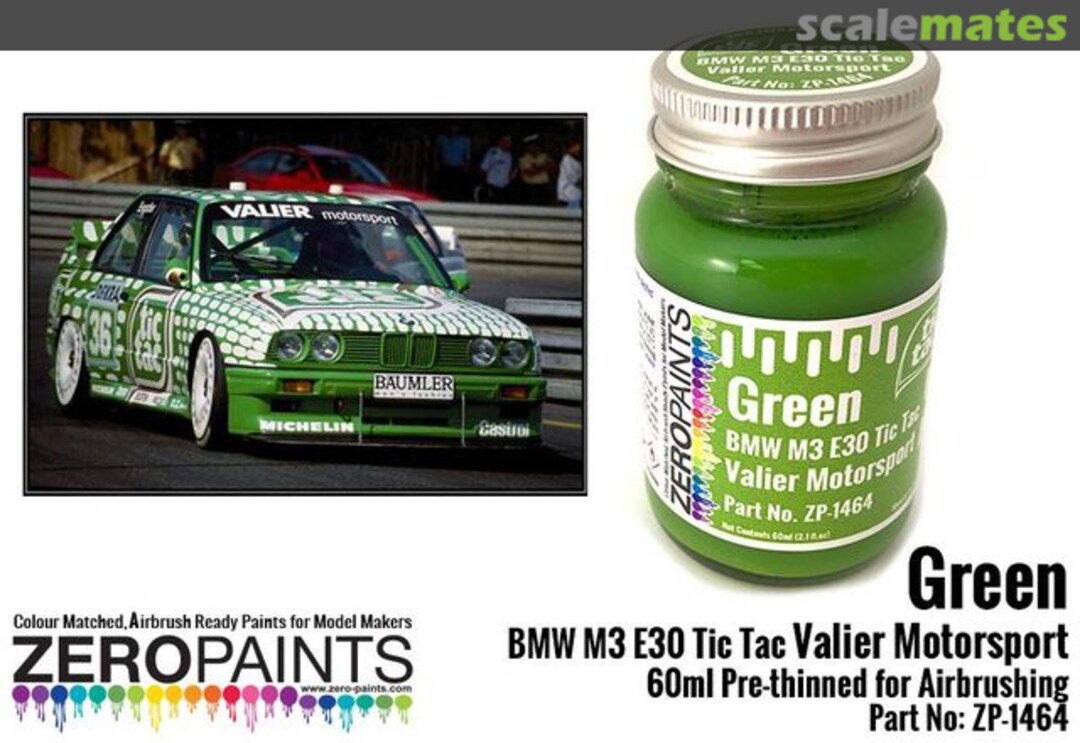 Boxart Green BMW M3 E30 Tic Tac Valier Motorsport  Zero Paints