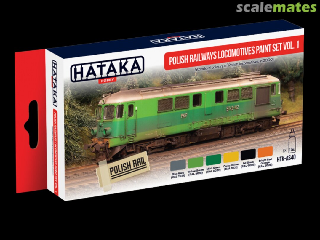 Boxart Polish Railways locomotives paint set vol. 1 HTK-AS40 Hataka Hobby Red Line