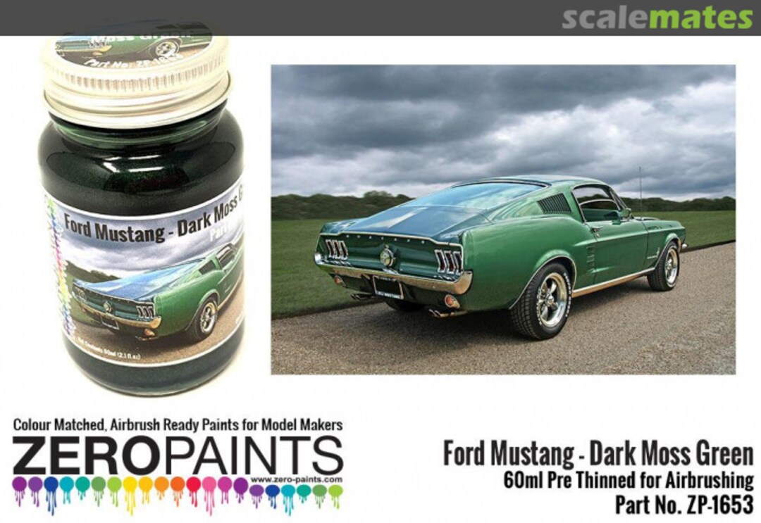 Boxart Ford Mustang 1960's - Dark Moss Green  Zero Paints