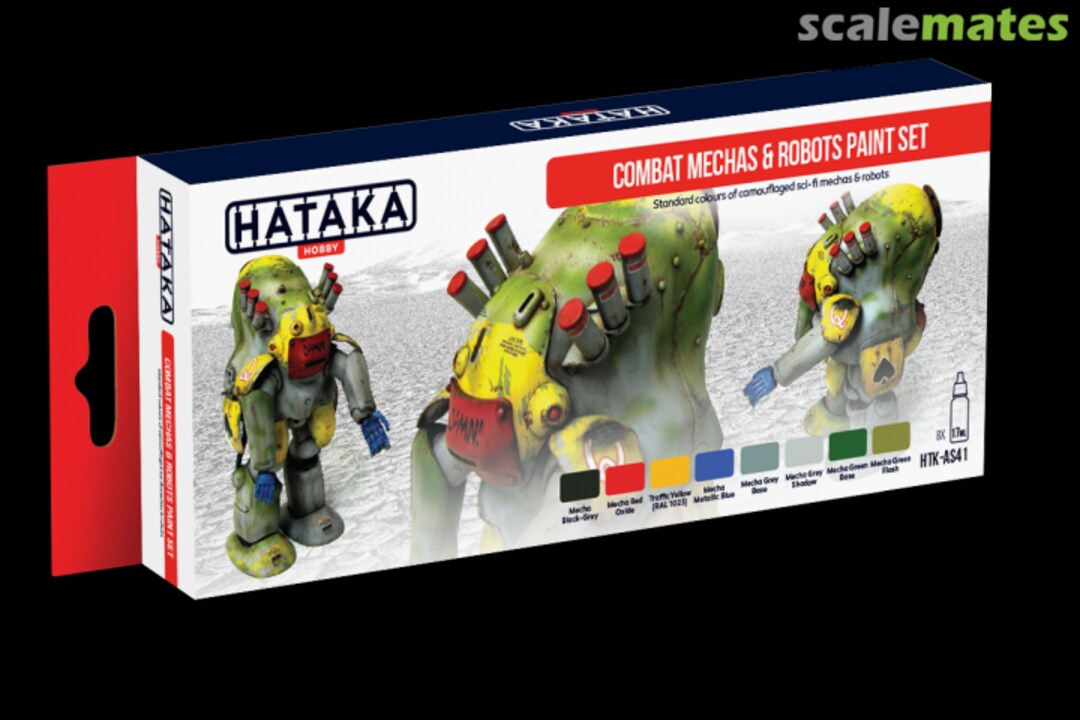 Boxart Combat Mechas & Robots paint set HTK-AS41 Hataka Hobby Red Line