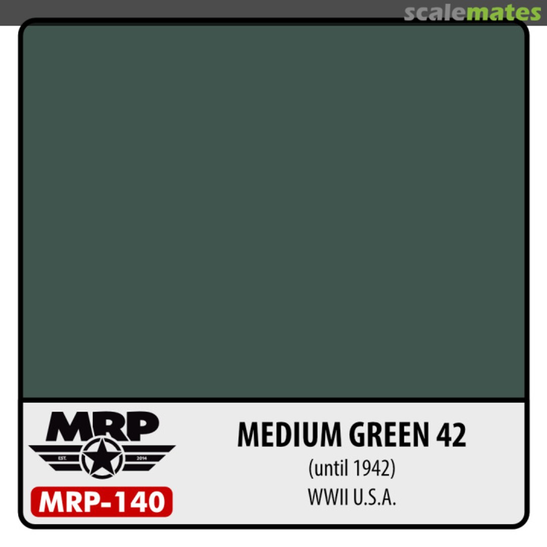 Boxart WWII US - Medium Green 42 (until 1942)  MR.Paint