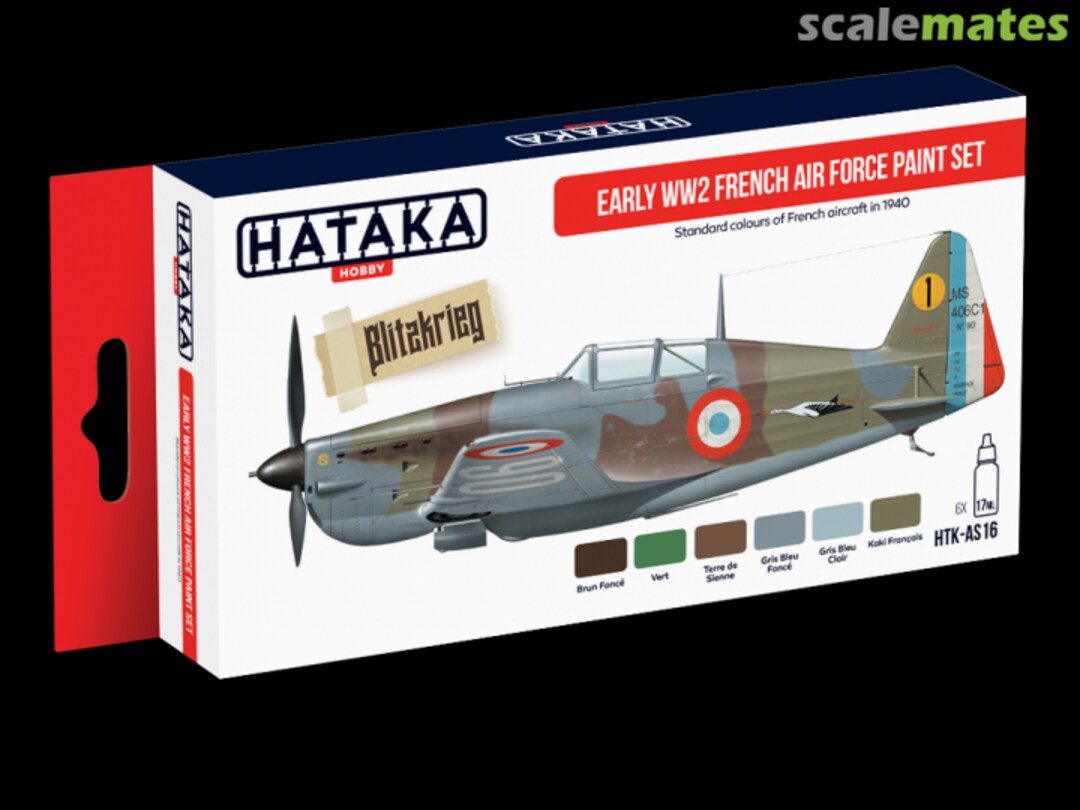 Boxart Early WW2 French Air Force paint set HTK-AS16 Hataka Hobby Red Line