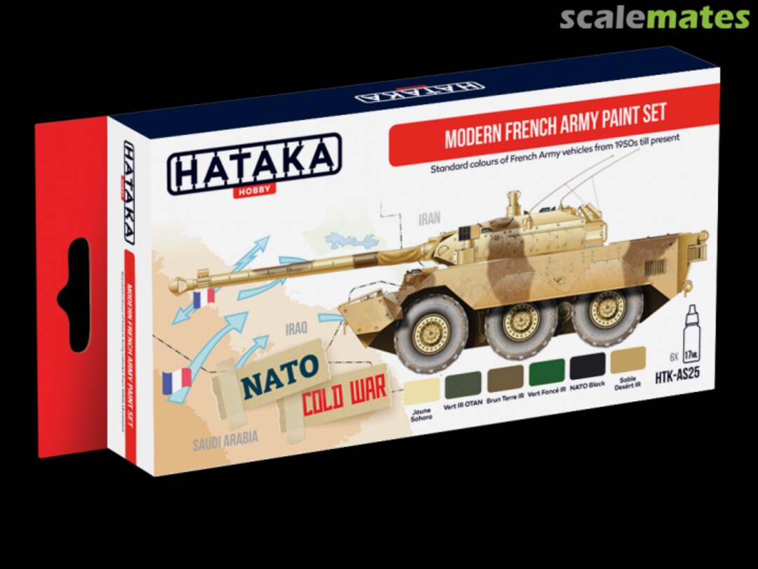Boxart Modern French Army paint set HTK-AS25 Hataka Hobby Red Line