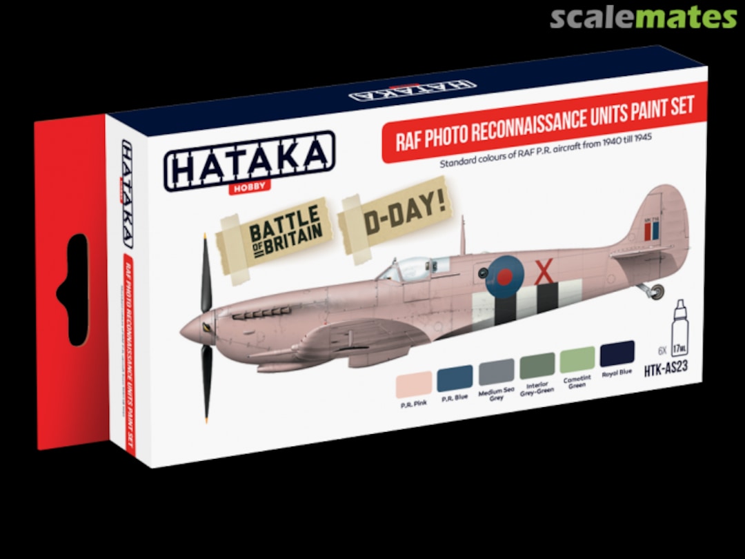 Boxart RAF Photo Reconnaissance Units paint set HTK-AS23 Hataka Hobby Red Line