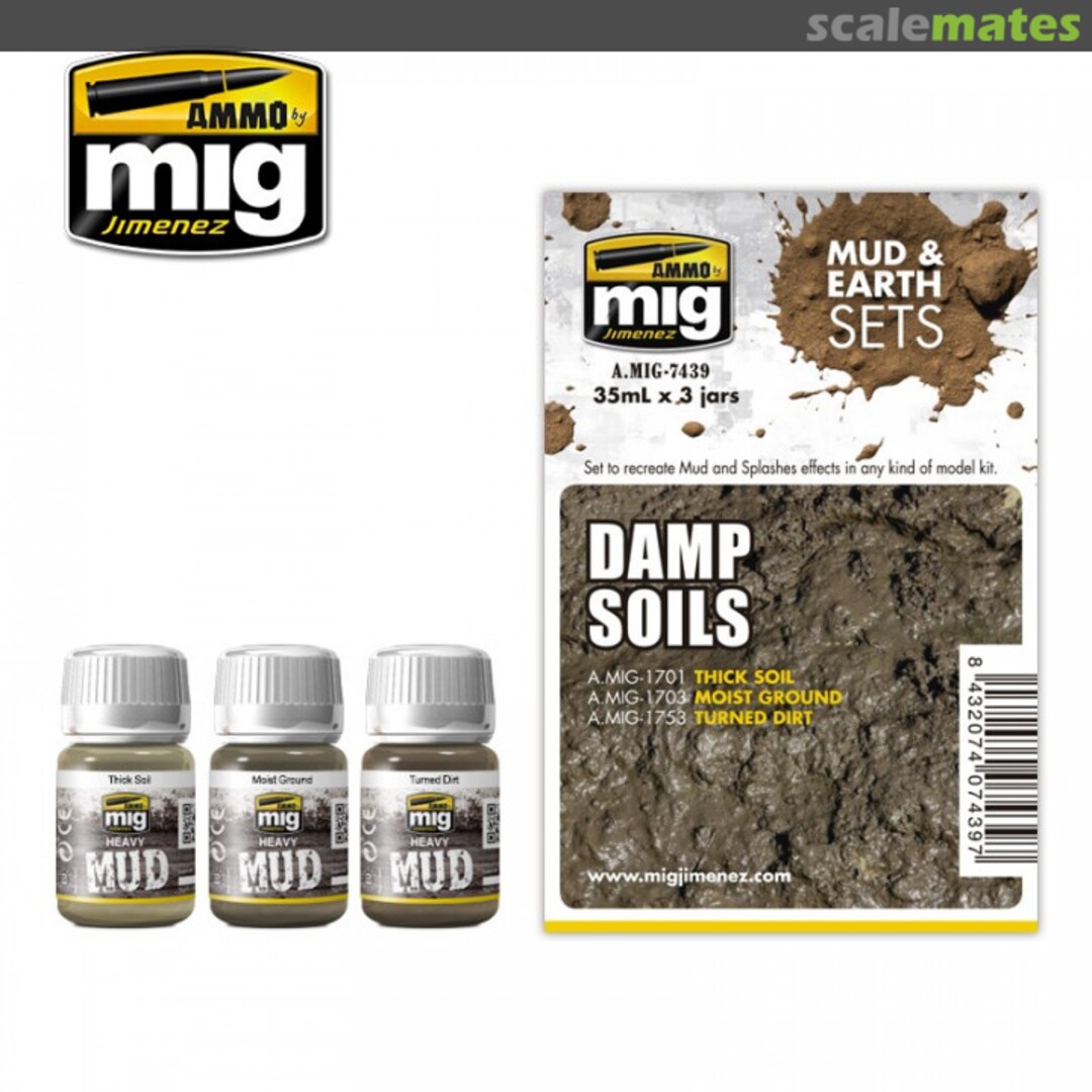 Boxart Mud & Earth Set - Damp Soils  Ammo by Mig Jimenez