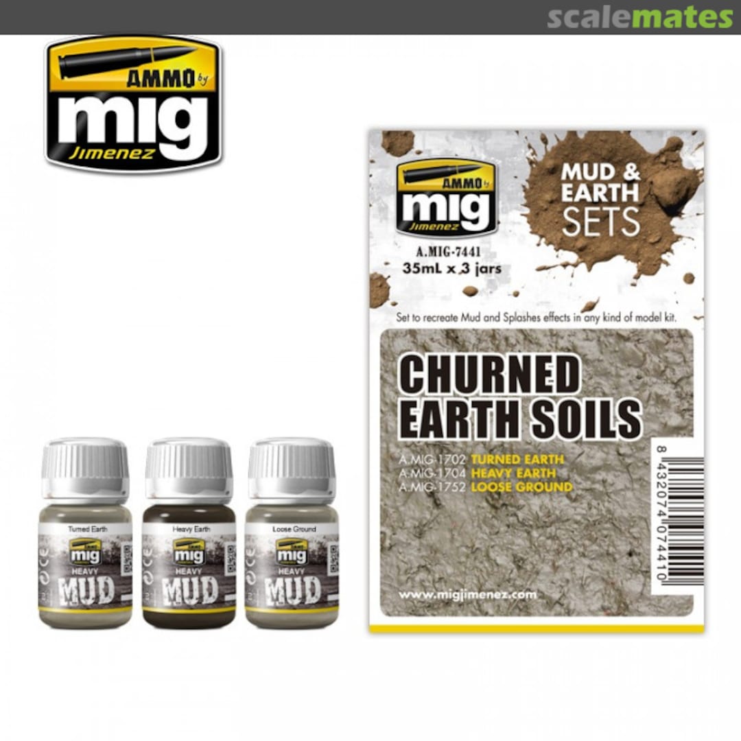 Boxart Mud & Earth Set - Churned Earth Soils  Ammo by Mig Jimenez
