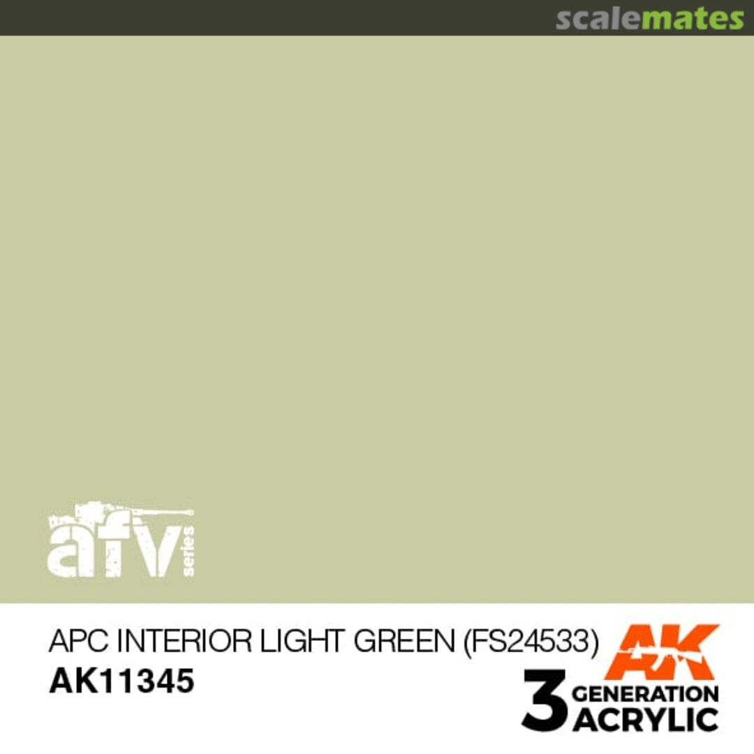 Boxart APC Interior Light Green (FS 24533) AK 11345 AK 3rd Generation - AFV