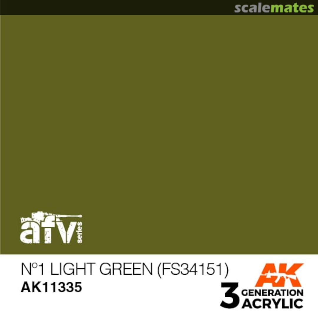 Boxart N°1 Light Green (FS 34151) AK 11335 AK 3rd Generation - AFV