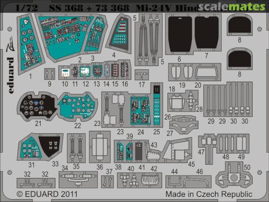 Boxart Mi-24V Hind E interior S.A. SS368 Eduard