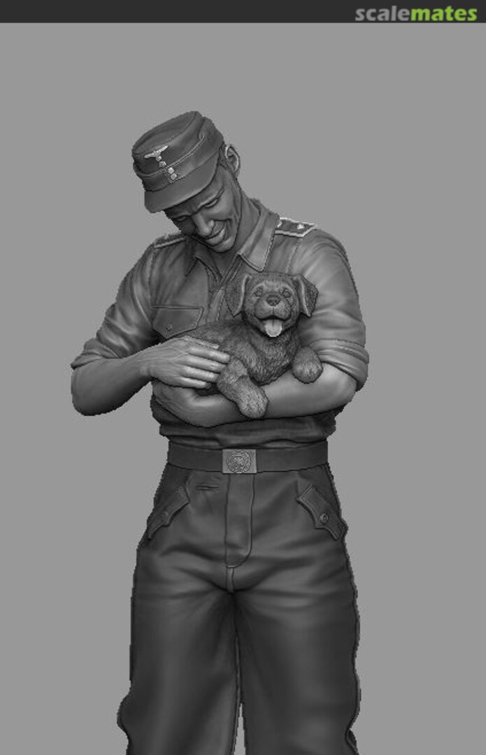 Boxart StuG Driver with Puppy FI35-120 Panzer Art Boxart StuG Driver with Puppy FI35-120 Panzer Art