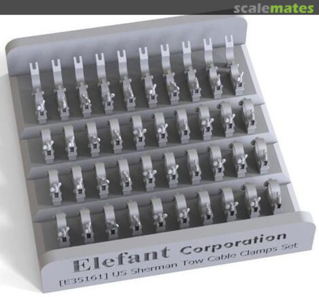 Boxart US Sherman tow cable clamps, 40 pcs. E35161 ELEFANT Corporation Boxart US Sherman tow cable clamps, 40 pcs. E35161 ELEFANT Corporation