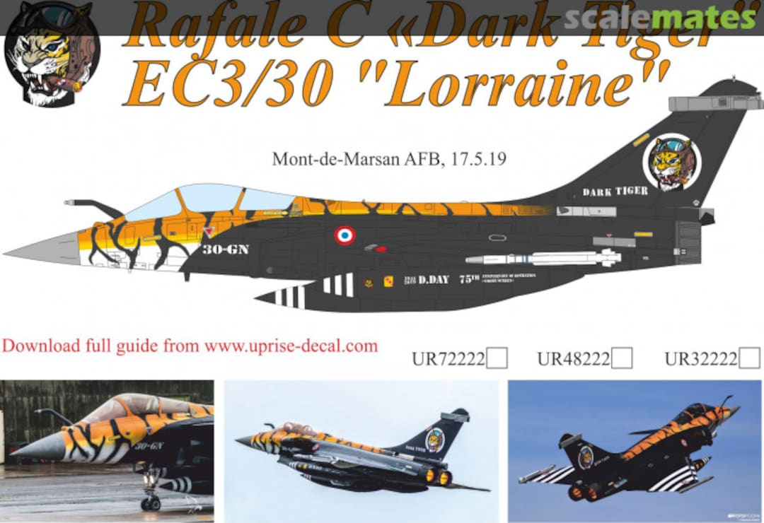Boxart Rafale C "Dark Tiger" UR32222 UpRise Decal Boxart Rafale C "Dark Tiger" UR32222 UpRise Decal
