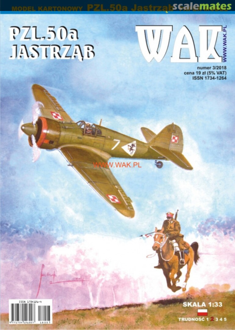 Boxart PZL.50a Jastrząb WAK 2018/3 Wydawnictwo WAK Boxart PZL.50a Jastrząb WAK 2018/3 Wydawnictwo WAK