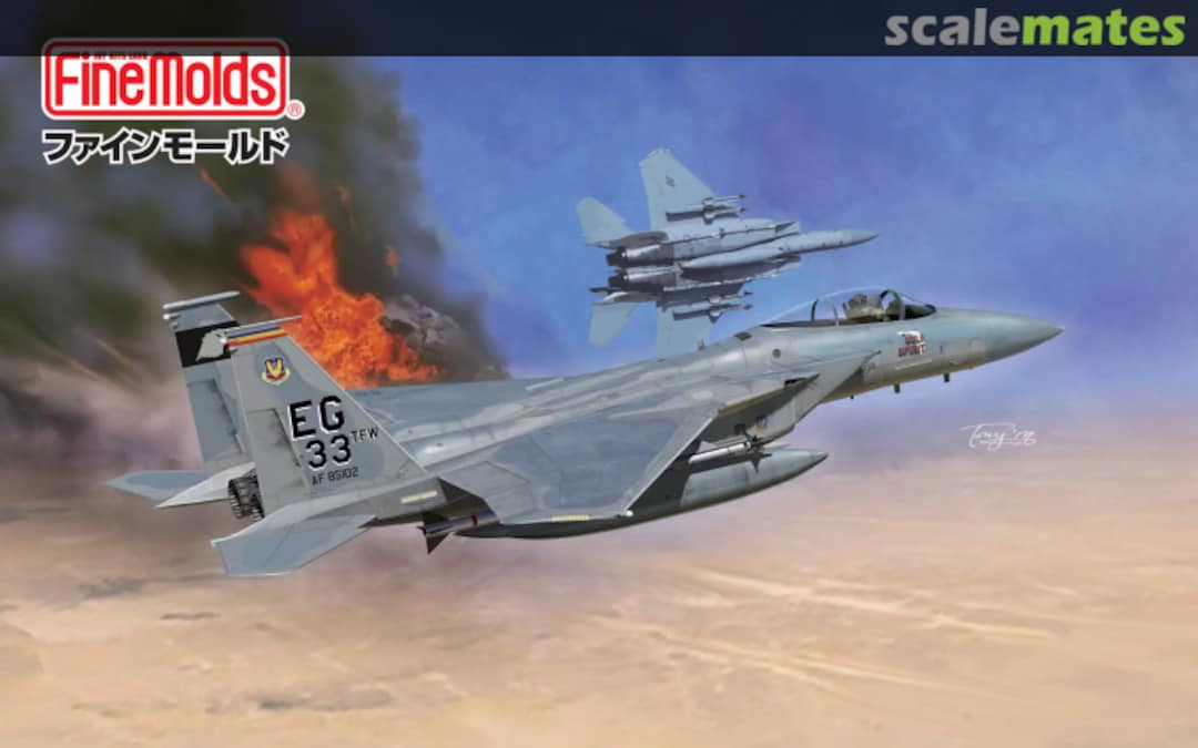 Boxart USAF F-15C Jet Fighter Gulf War FNMFX14 Fine Molds