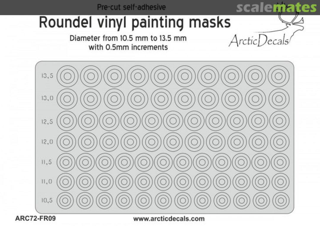 Boxart Roundel vinyl painting masks ARC72-FR09 Arctic Decals