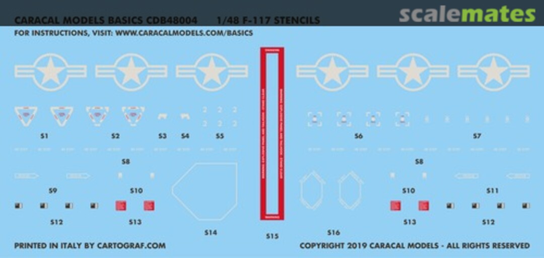 Boxart F-117A Nighthawk Stencils CDB48004 Caracal Models Boxart F-117A Nighthawk Stencils CDB48004 Caracal Models