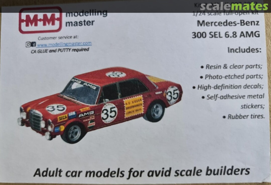 Boxart Mercedes-Benz 300SEL 6.8 AMG MM-K-007 2022 ModellingMaster
